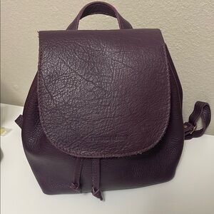 Portland Leather Backpack - plum